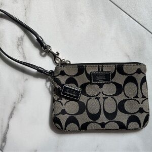 COACH Signature Wristlet - EUC (3 1/2 inches by 5 1/2 approx.)